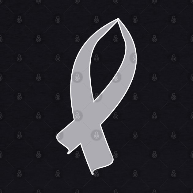 Awareness Ribbon (Gray) by BlakCircleGirl